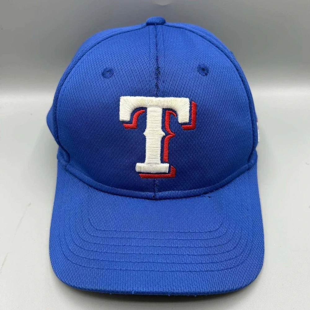 Texas Rangers MLB Youth Hat Blue Black Embroidered OC Sports Strap Back Cap